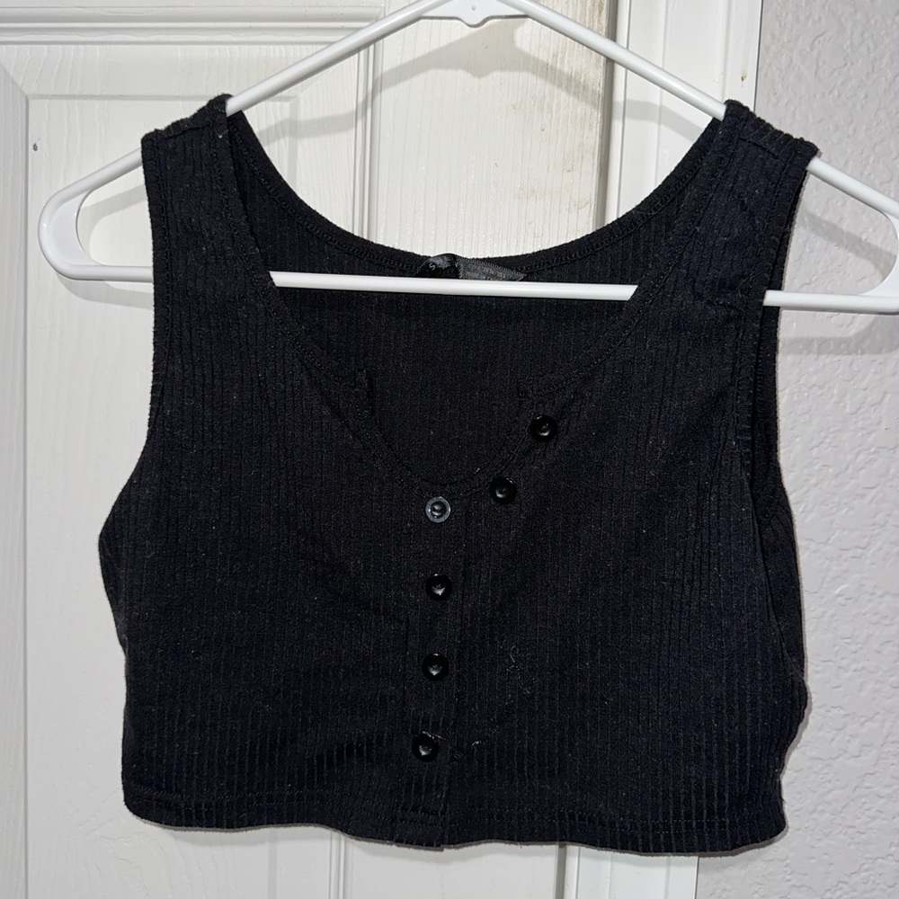 Cropped button up shirt